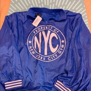 Forever 21 blue waterproof windbreaker pullover